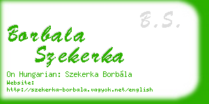borbala szekerka business card