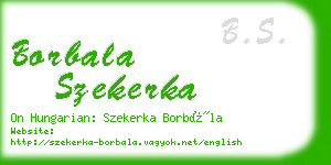 borbala szekerka business card